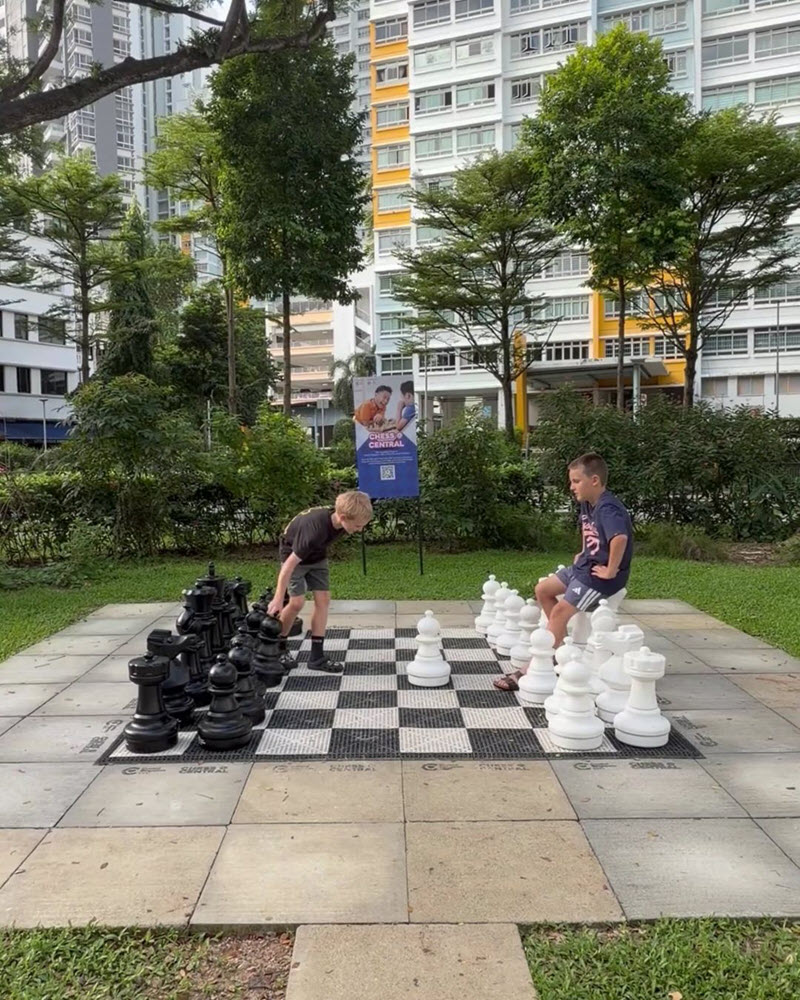 Playing chess in Singapore
