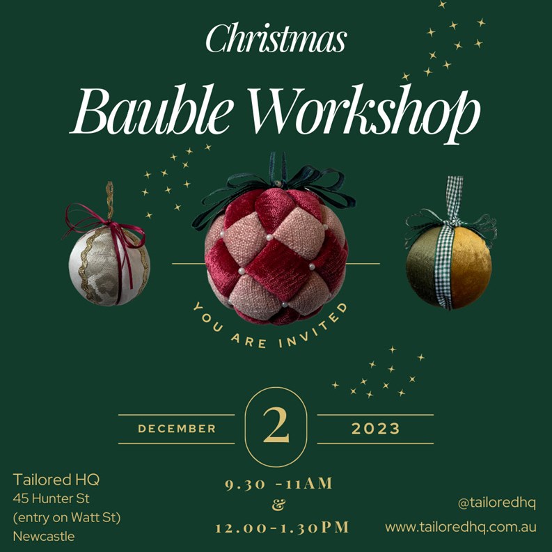 Tailored HQ Christmas Bauble Workshop