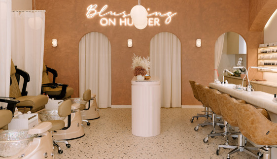 blushing on hunter beauty salon interior newcastle