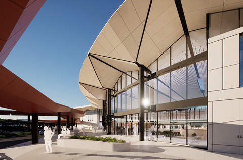 newcastle airport terminal expansion underway newcastle nsw