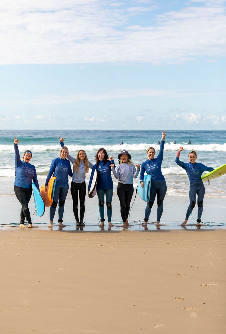 women soulful surf caves beach lake macquarie nsw