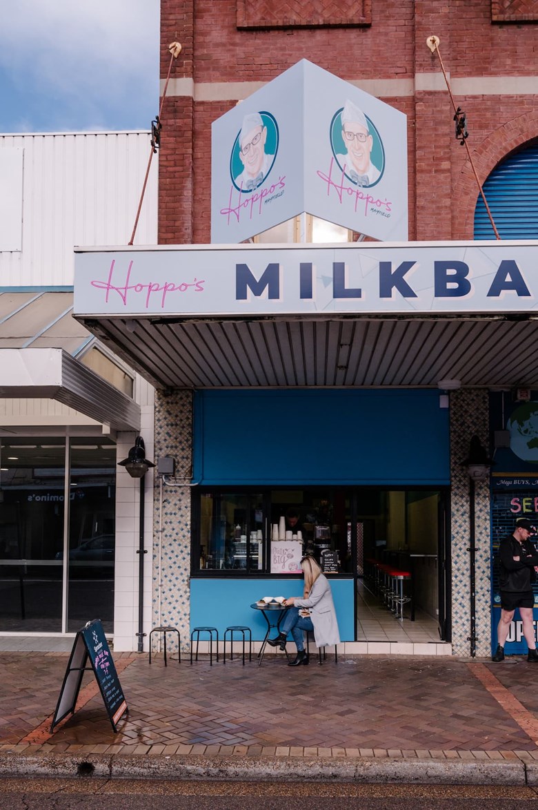 hoppos milkbar cafe gelato milkshakes coffee mayfield newcastle